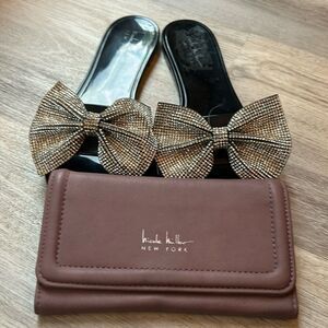Nicole Miller bundle sandal  size 7 and wallet preloved ❤️